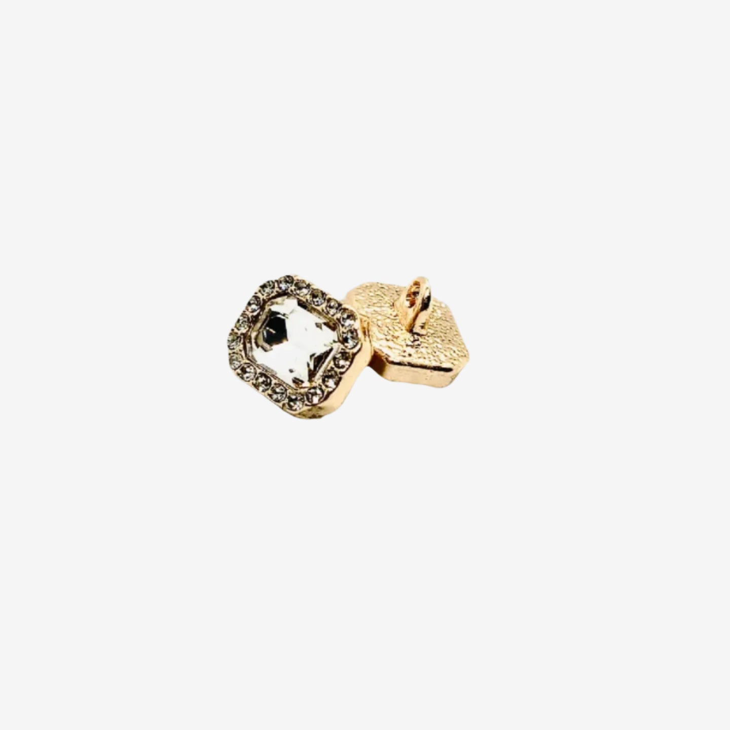 Shimmering Crystal Detail Metal Button