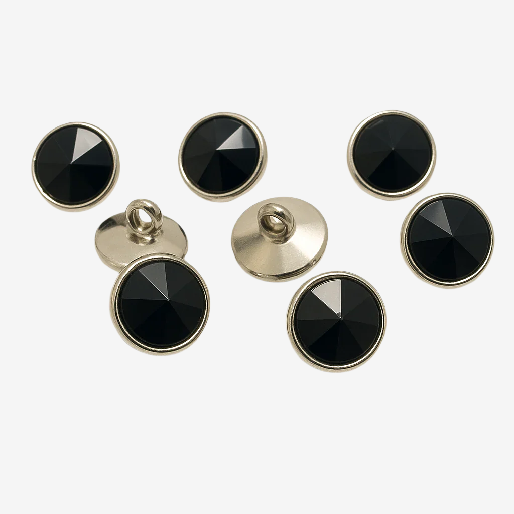 Faceted Acrylic Stone Plastic Shank Button