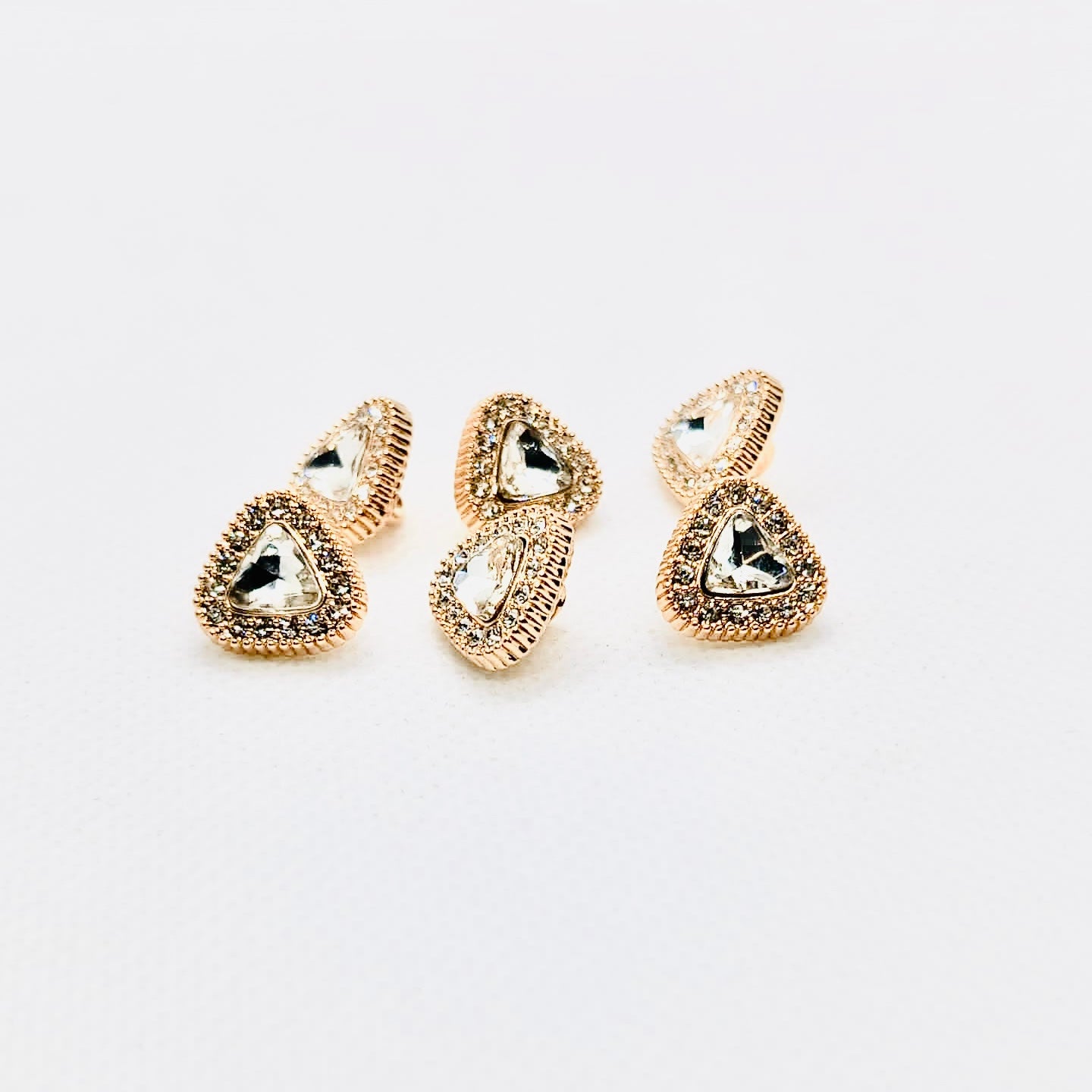 Sparkling Pave Triangle Buttons