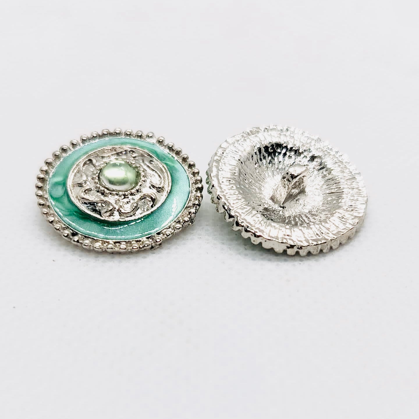 Silver Tone Vintage Button
