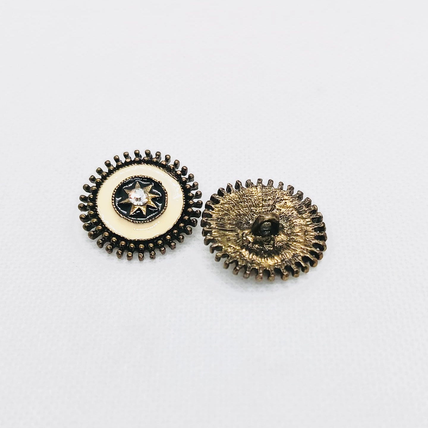 Antique Gold Round Button