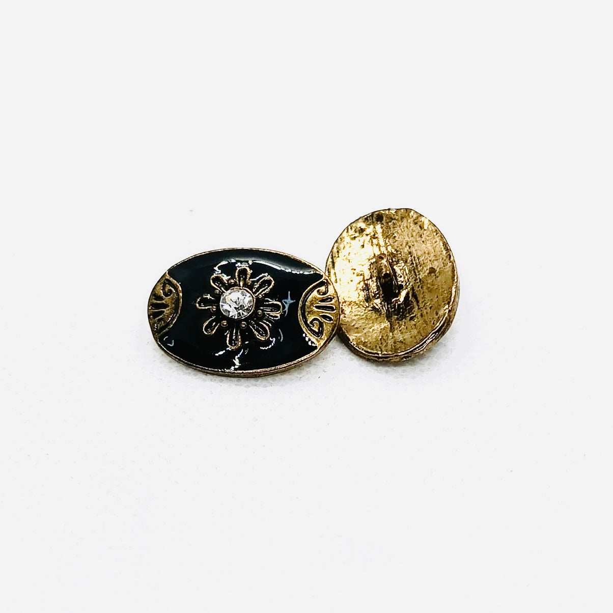 Vintage Floral Rhinestone Buttons