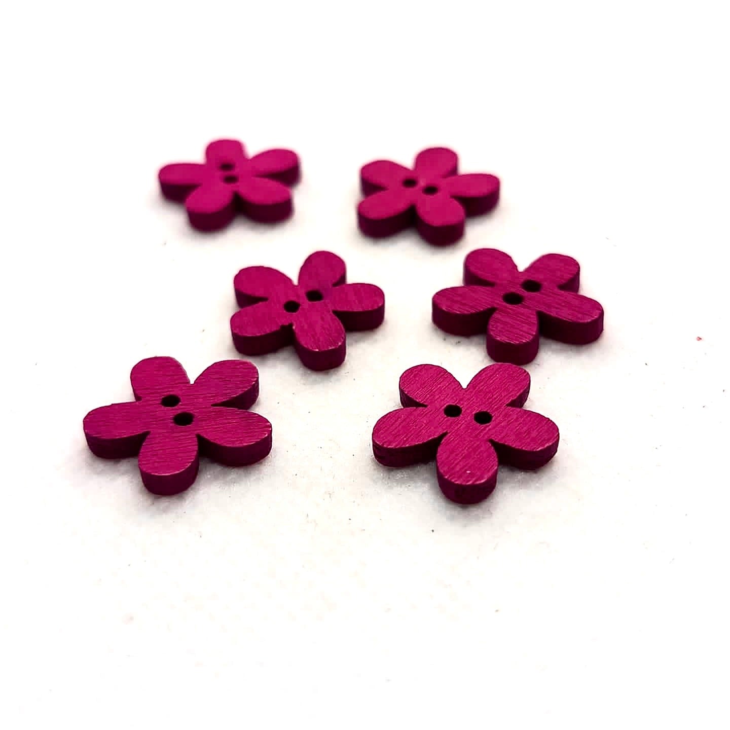Colorful Wooden Big Flower Buttons