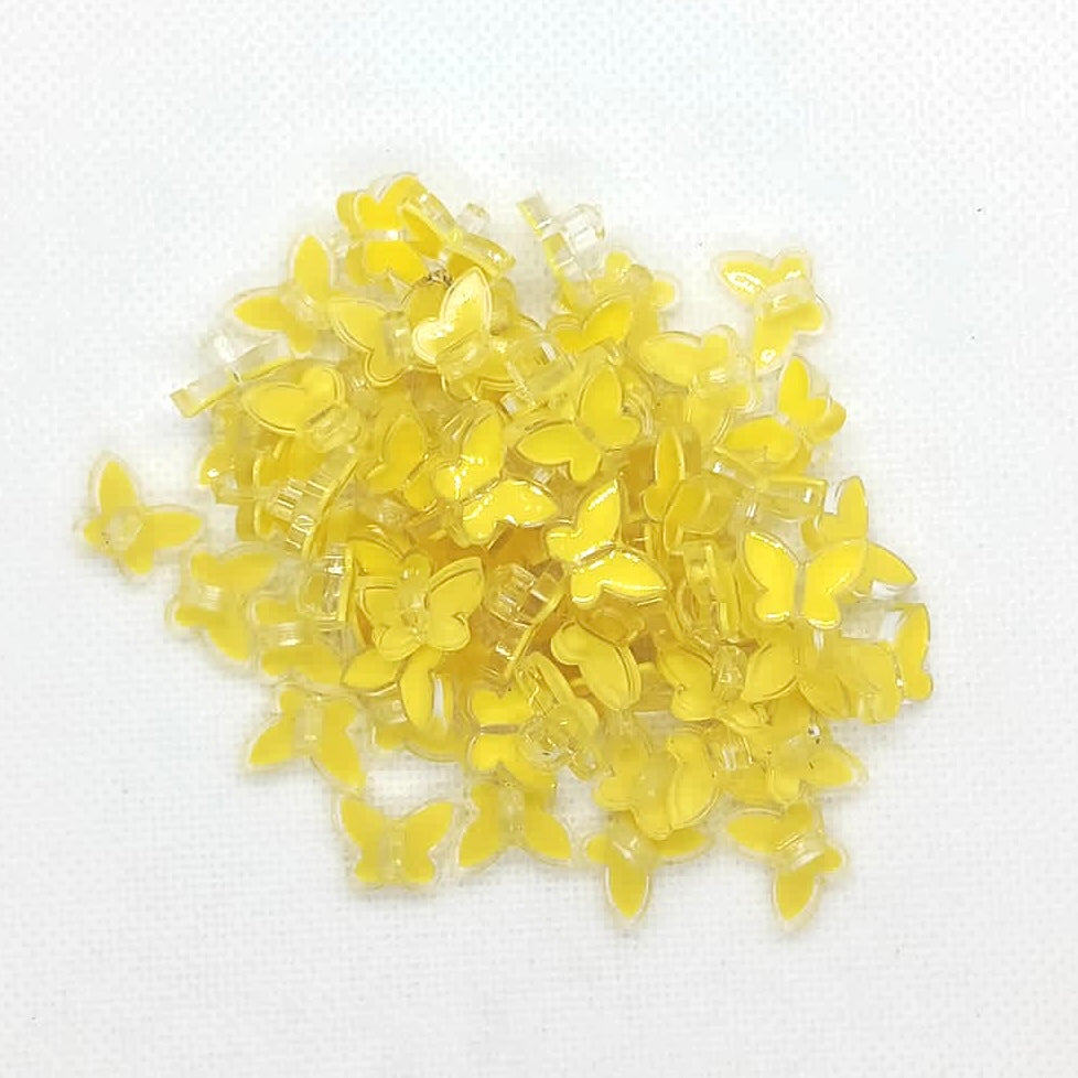 Translucent Butterfly Plastic Buttons