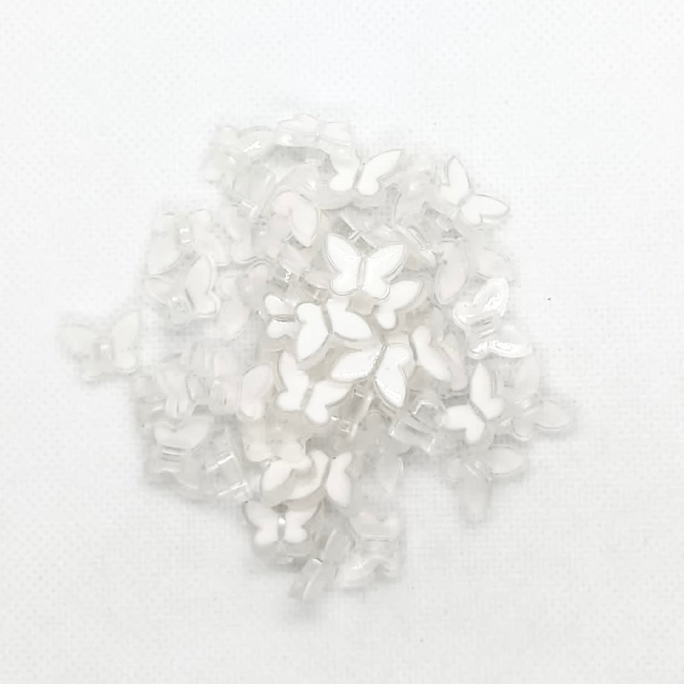 Translucent Butterfly Plastic Buttons