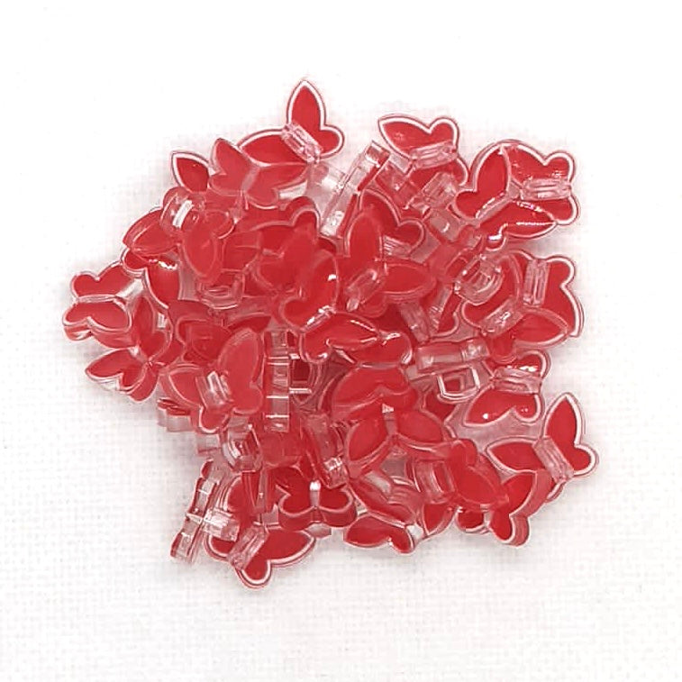 Translucent Butterfly Plastic Buttons