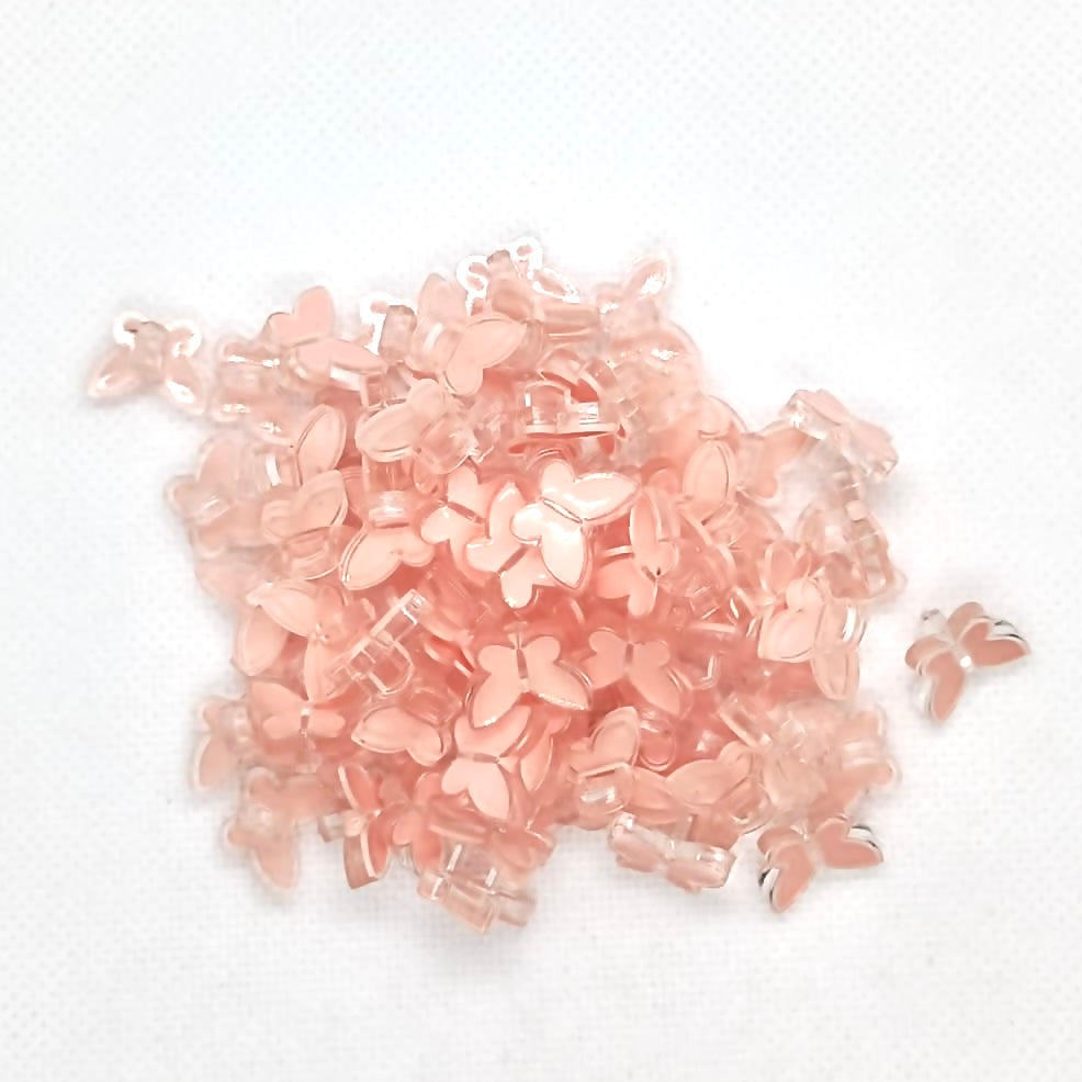 Translucent Butterfly Plastic Buttons