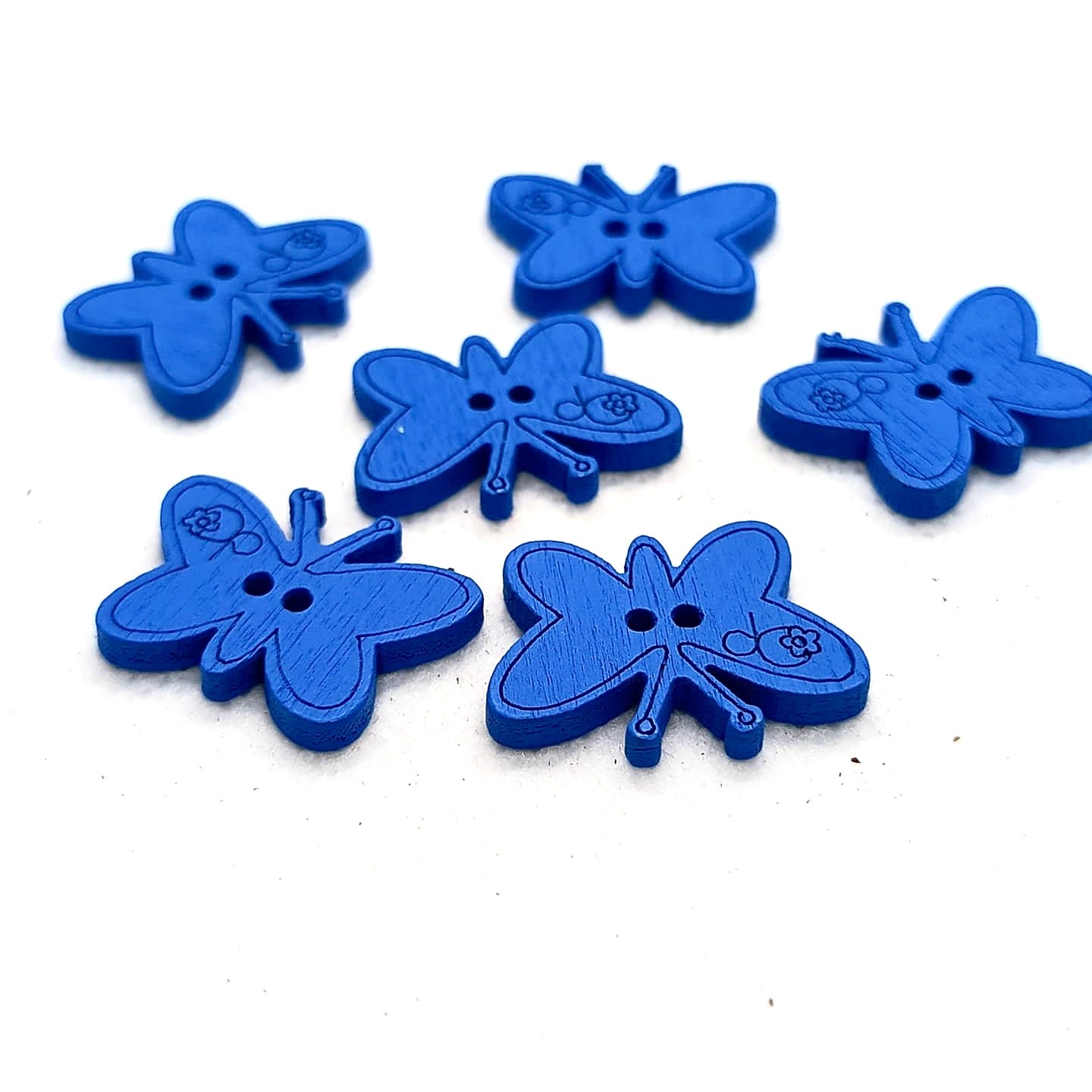 Colorful Wooden Butterfly Buttons