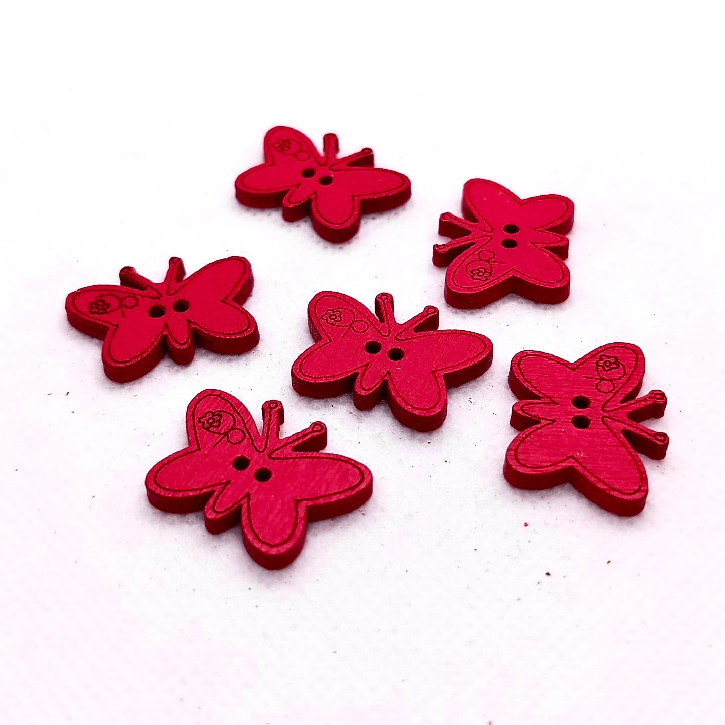 Colorful Wooden Butterfly Buttons