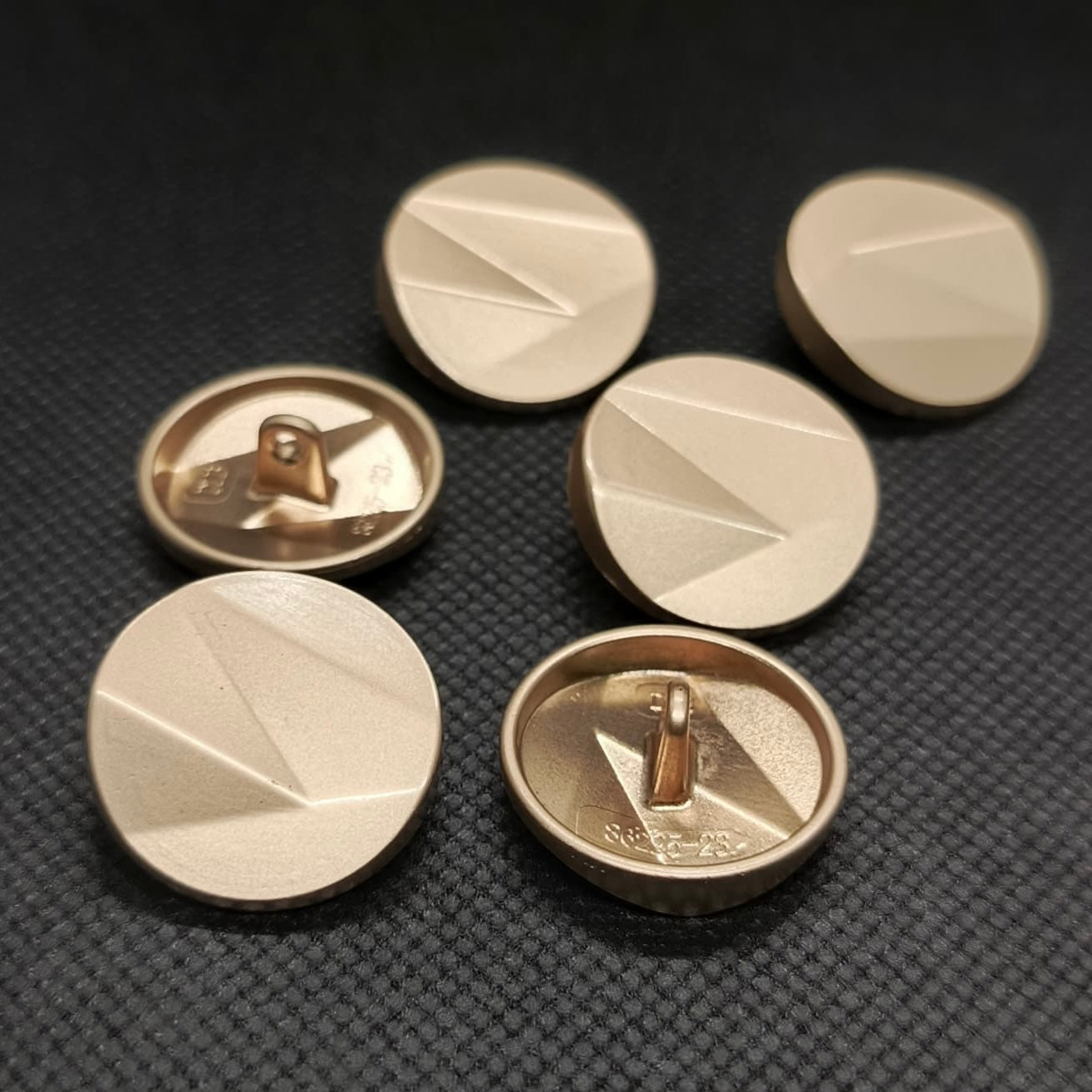 Faceted And Angled Design Metal Buttons