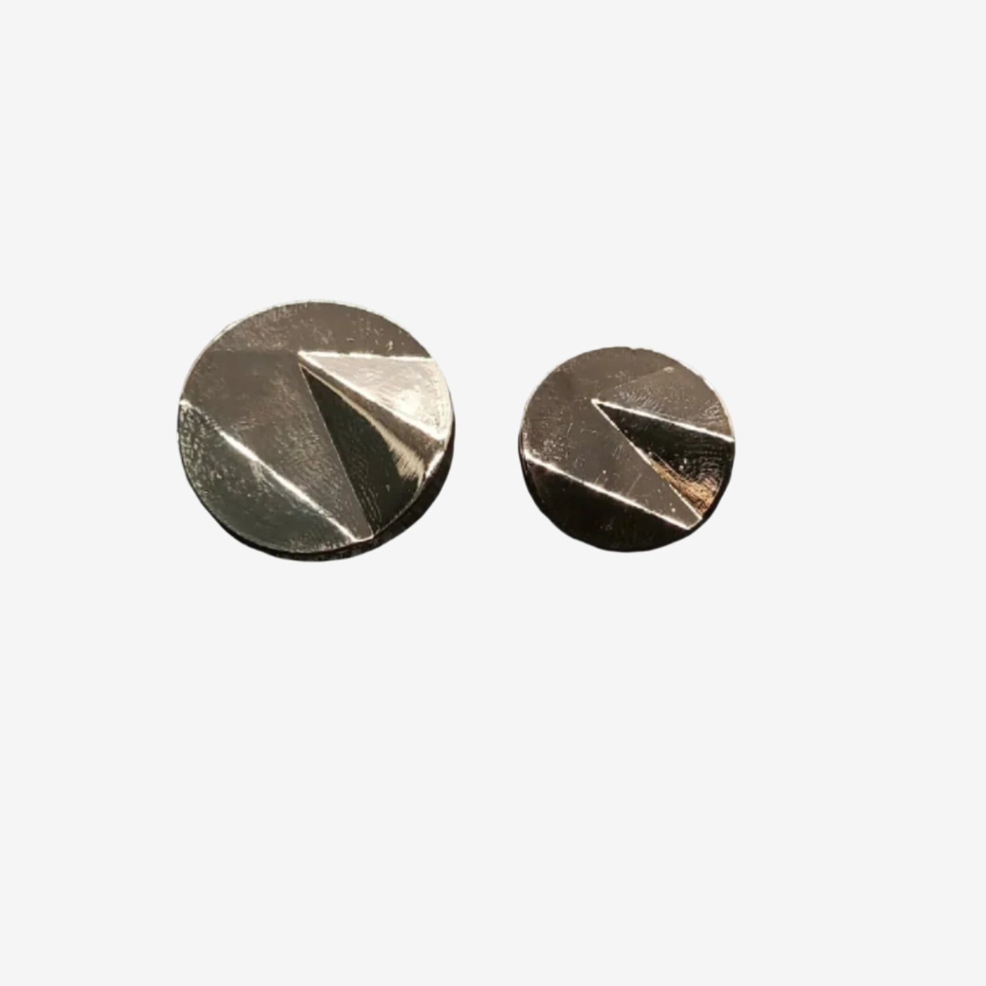 Faceted And Angled Design Metal Buttons
