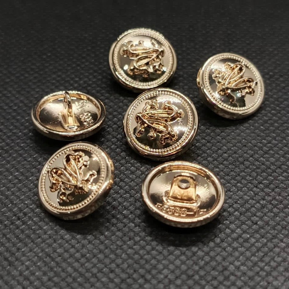 Embossed Mythical Creature Metal Buttons