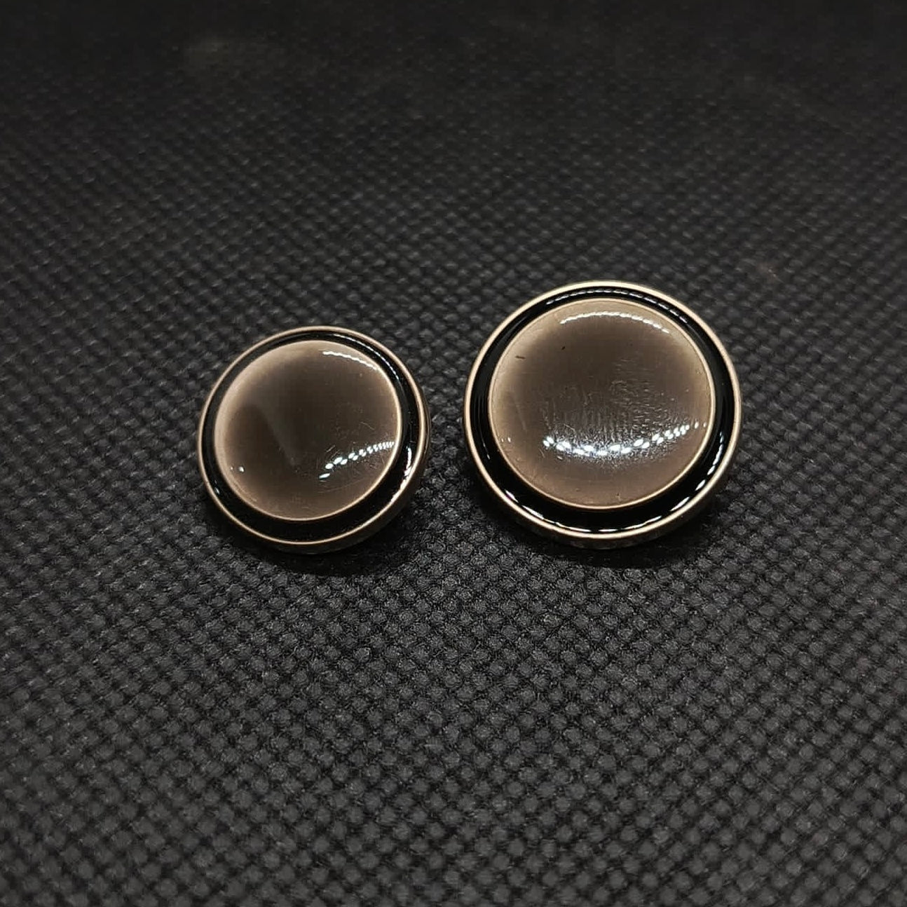 Inlaid Smoky Quartz Style Buttons