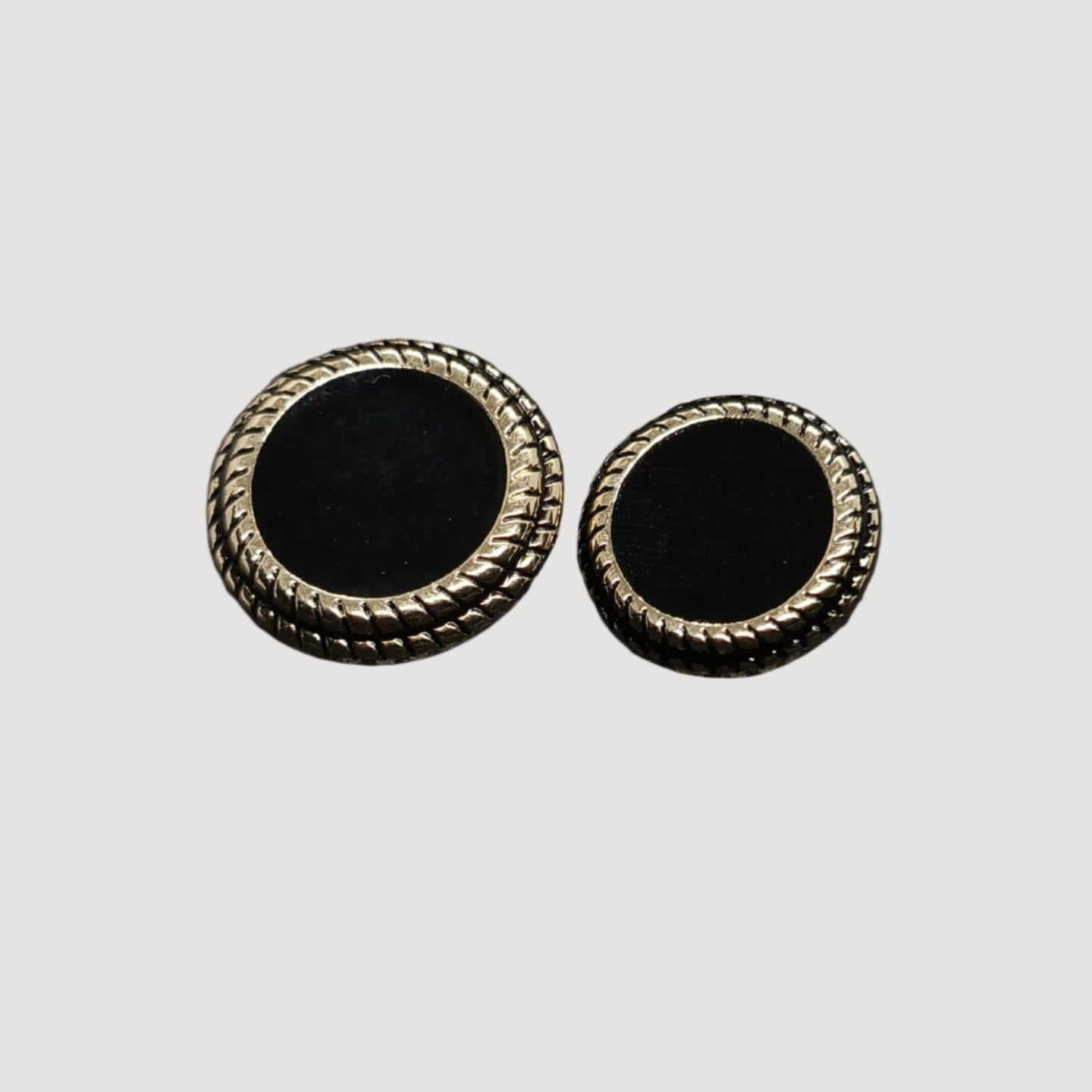 Sophisticated Rope-Edged Metal Buttons