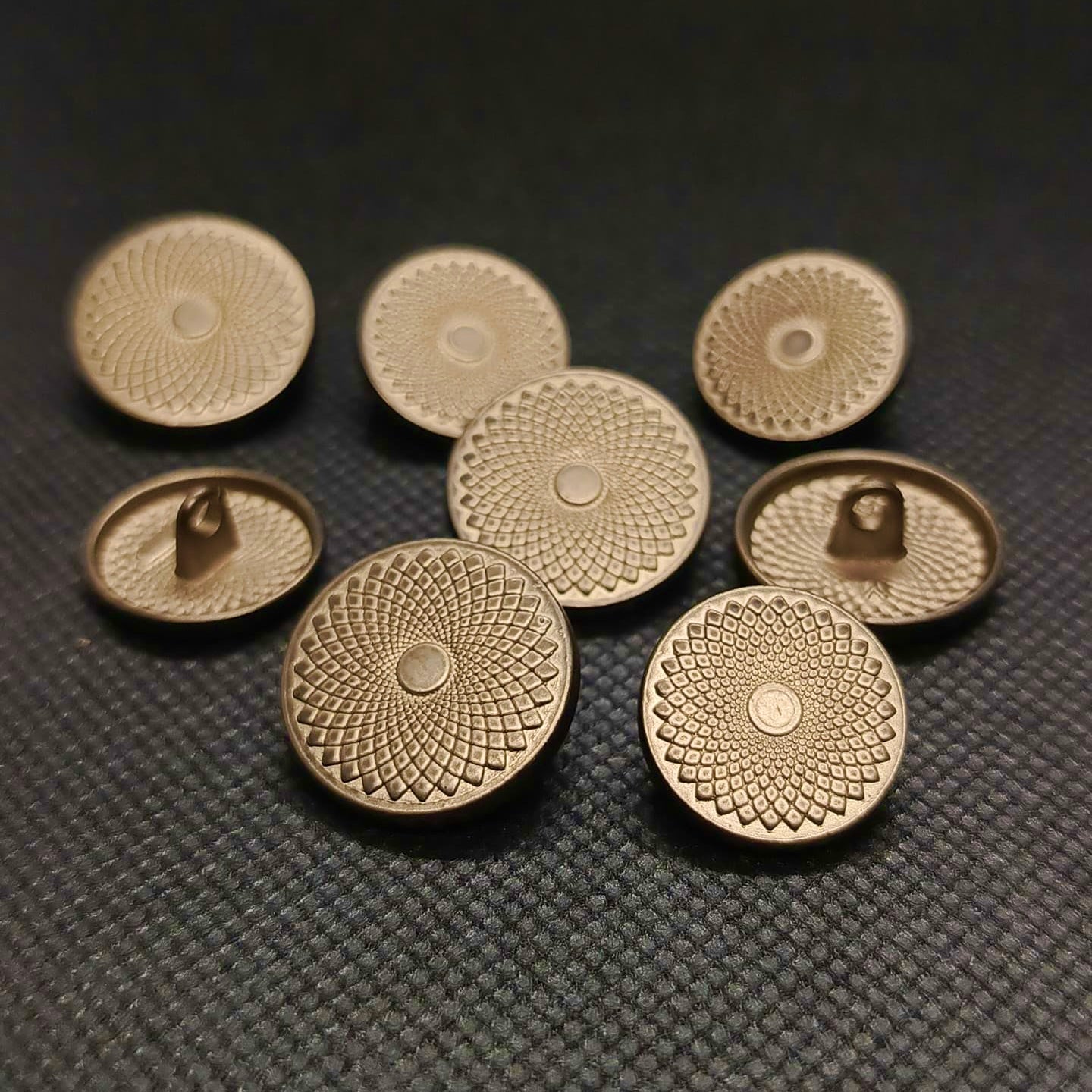 Concentric Pattern Metal Button