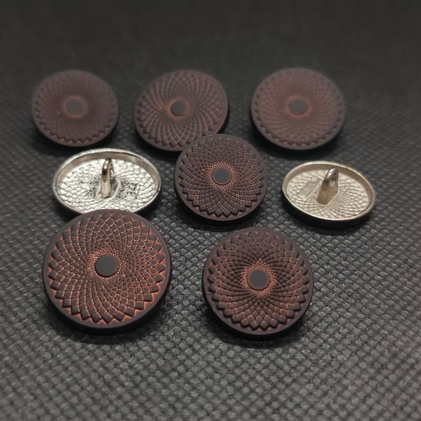Concentric Pattern Metal Button