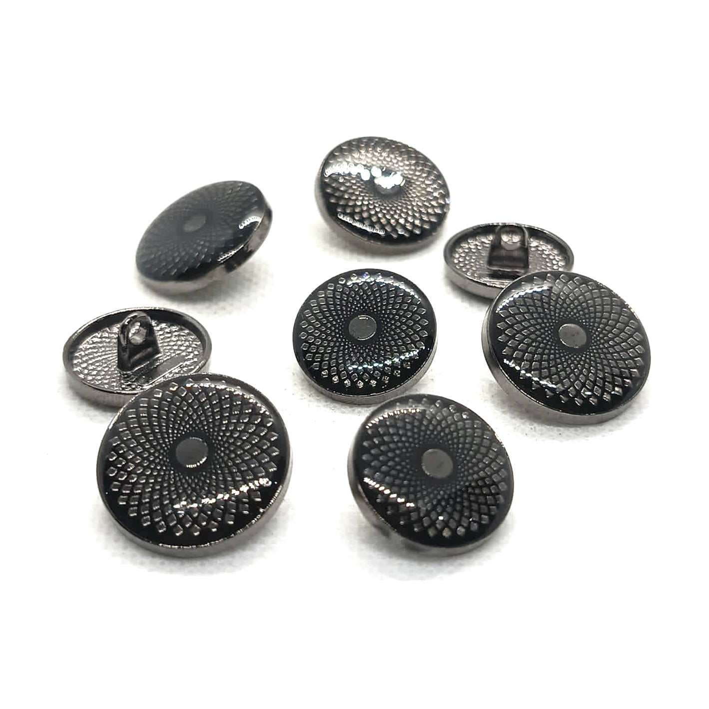 Glossy And Geometric Facets Metal Buttons