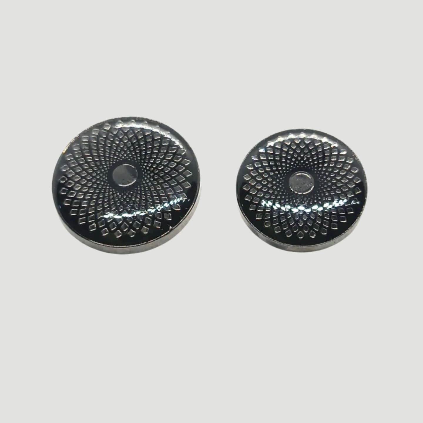 Glossy And Geometric Facets Metal Buttons