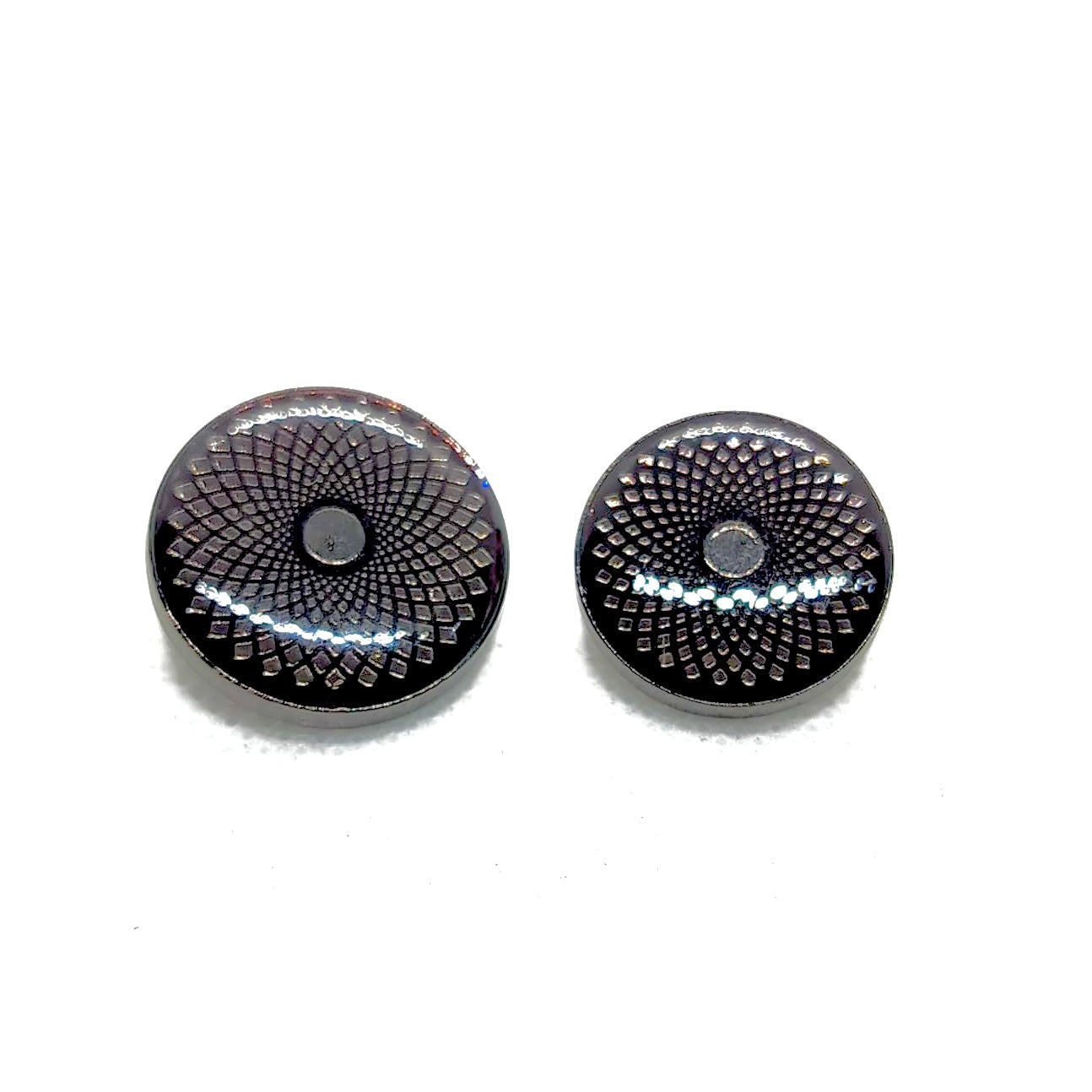 Glossy And Geometric Facets Metal Buttons