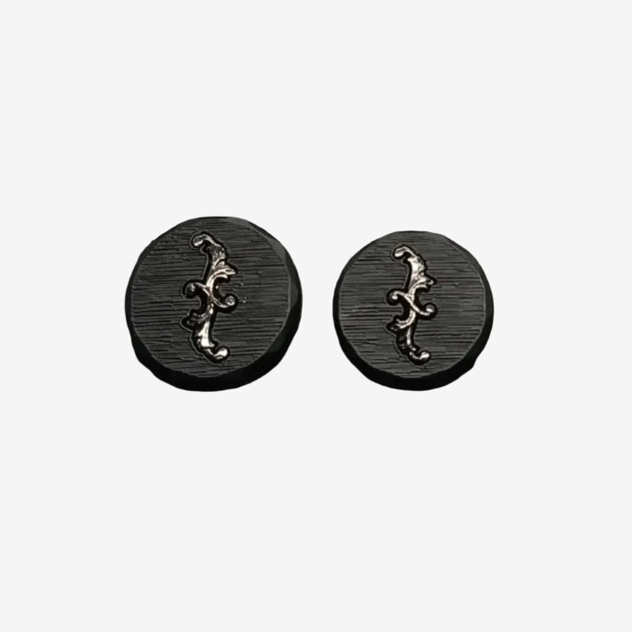 Antiqued Metal Buttons with Scroll Design