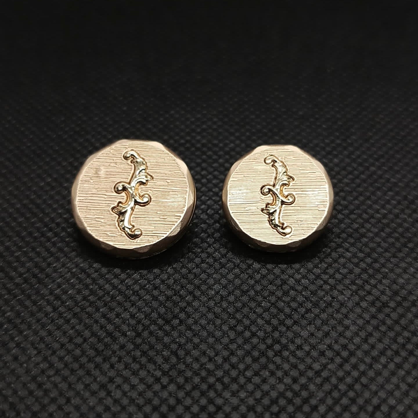 Antiqued Metal Buttons with Scroll Design