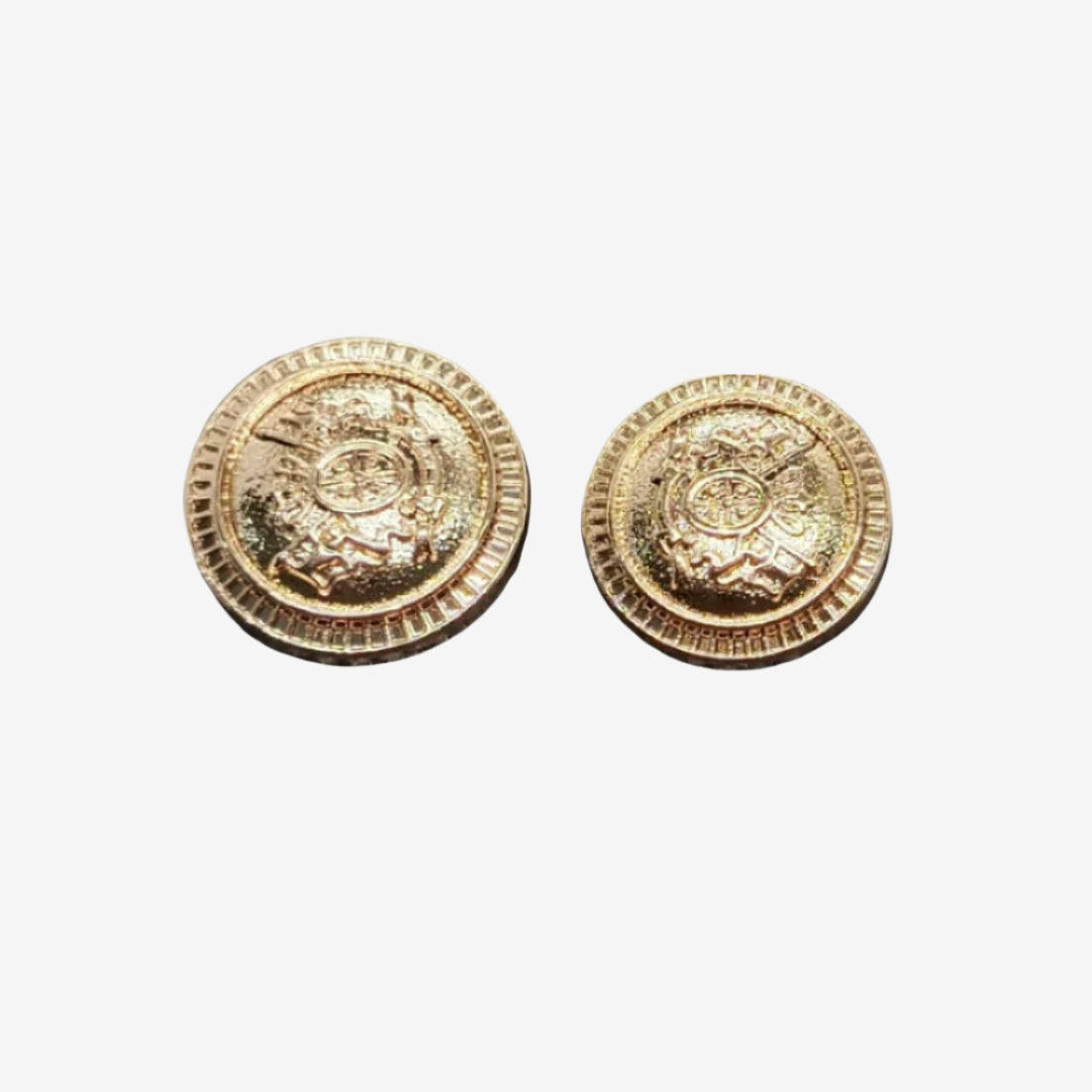 Regal Heraldic Design Metal Buttons