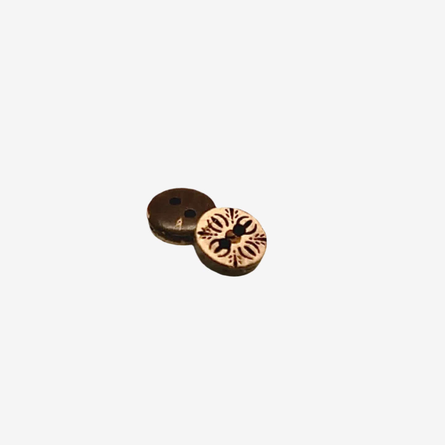 Ornate Carved Coconut Button