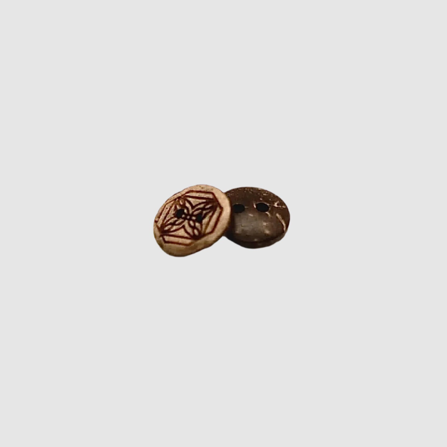 Unique Star Pattern Coconut Buttons