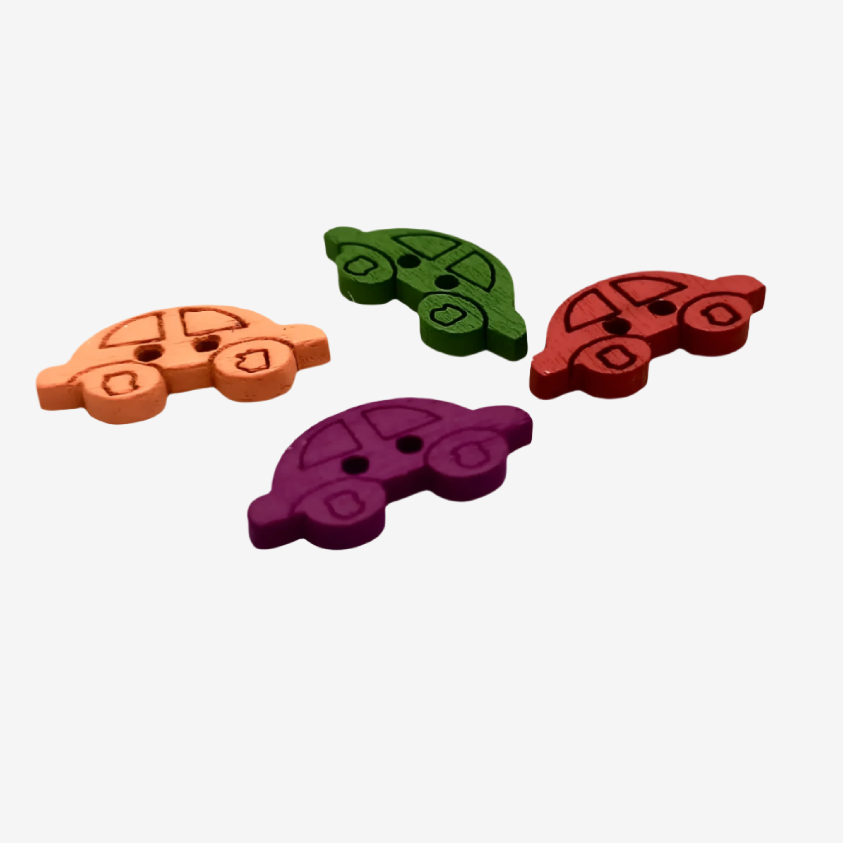 Colorful Wooden Car Buttons