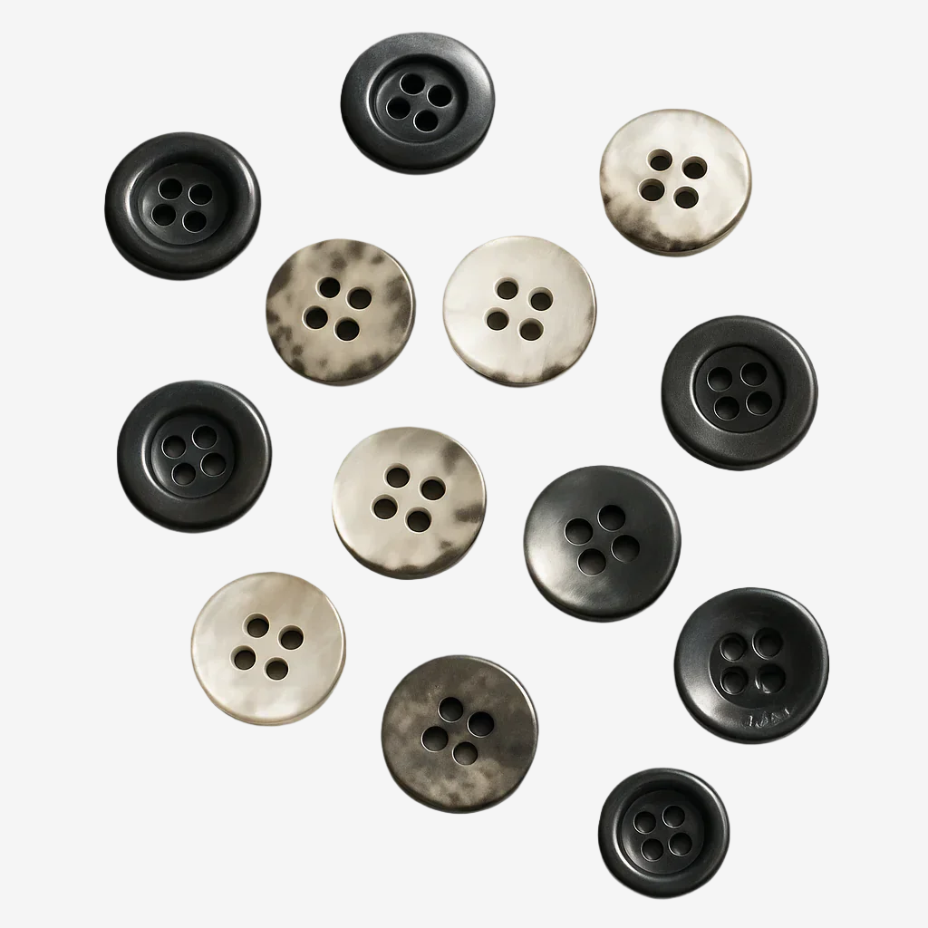 Iridescent Four Hole Shell Buttons