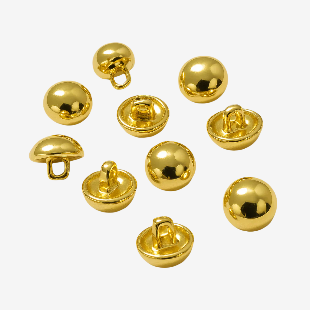 Shiny Domed Plastic Shank Buttons