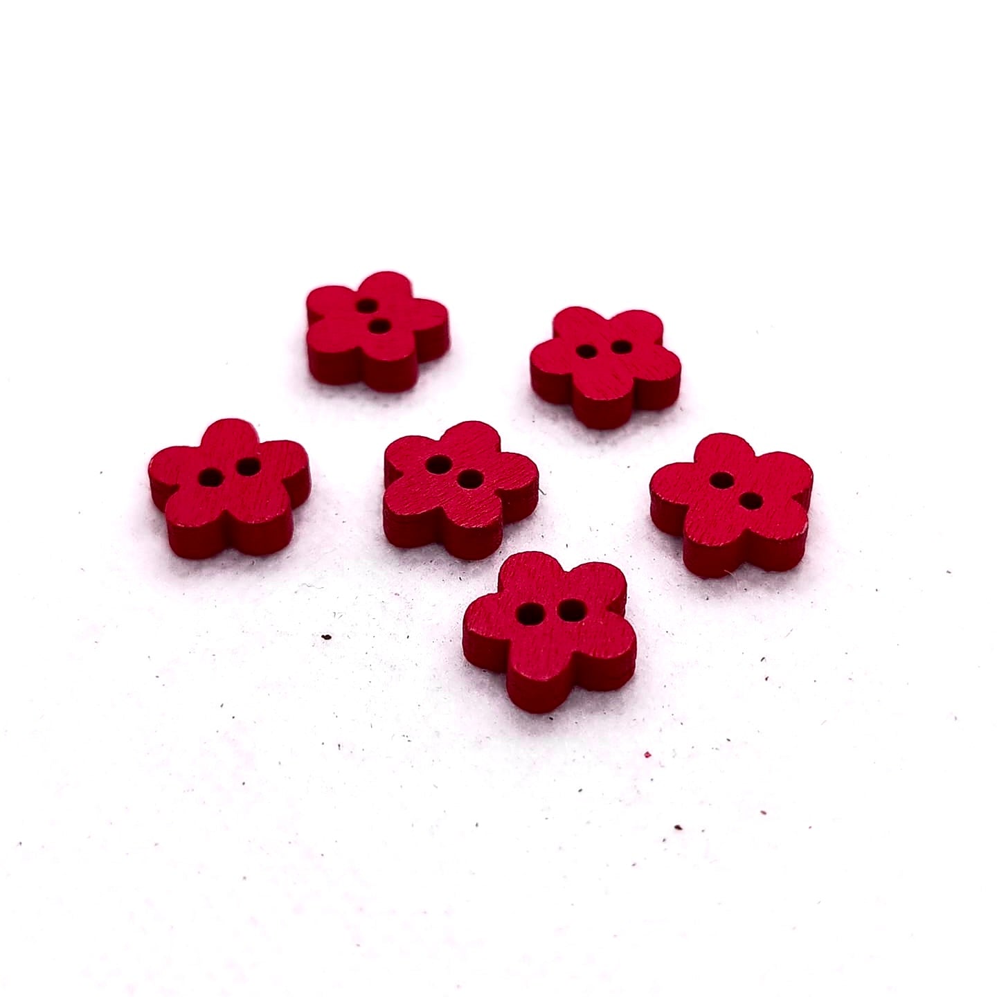 Colorful Wooden Flower Buttons