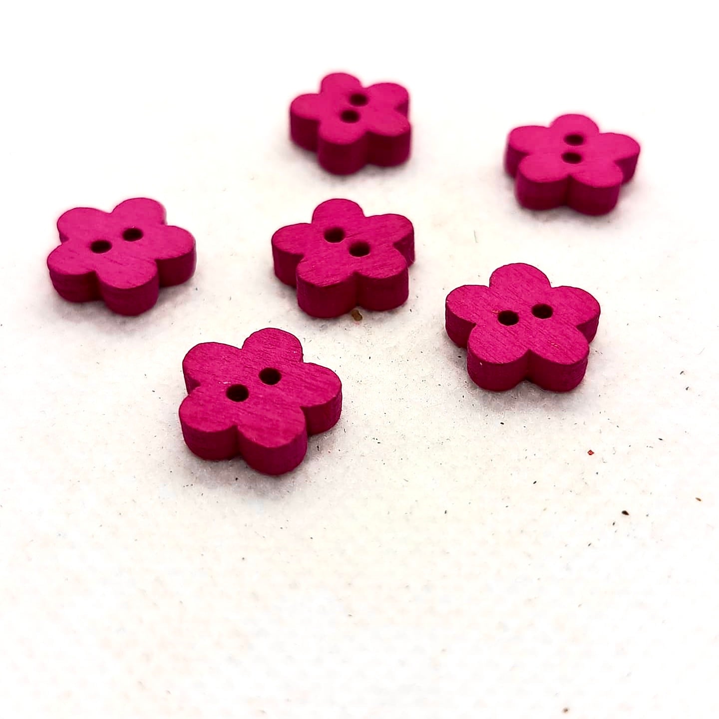 Colorful Wooden Flower Buttons
