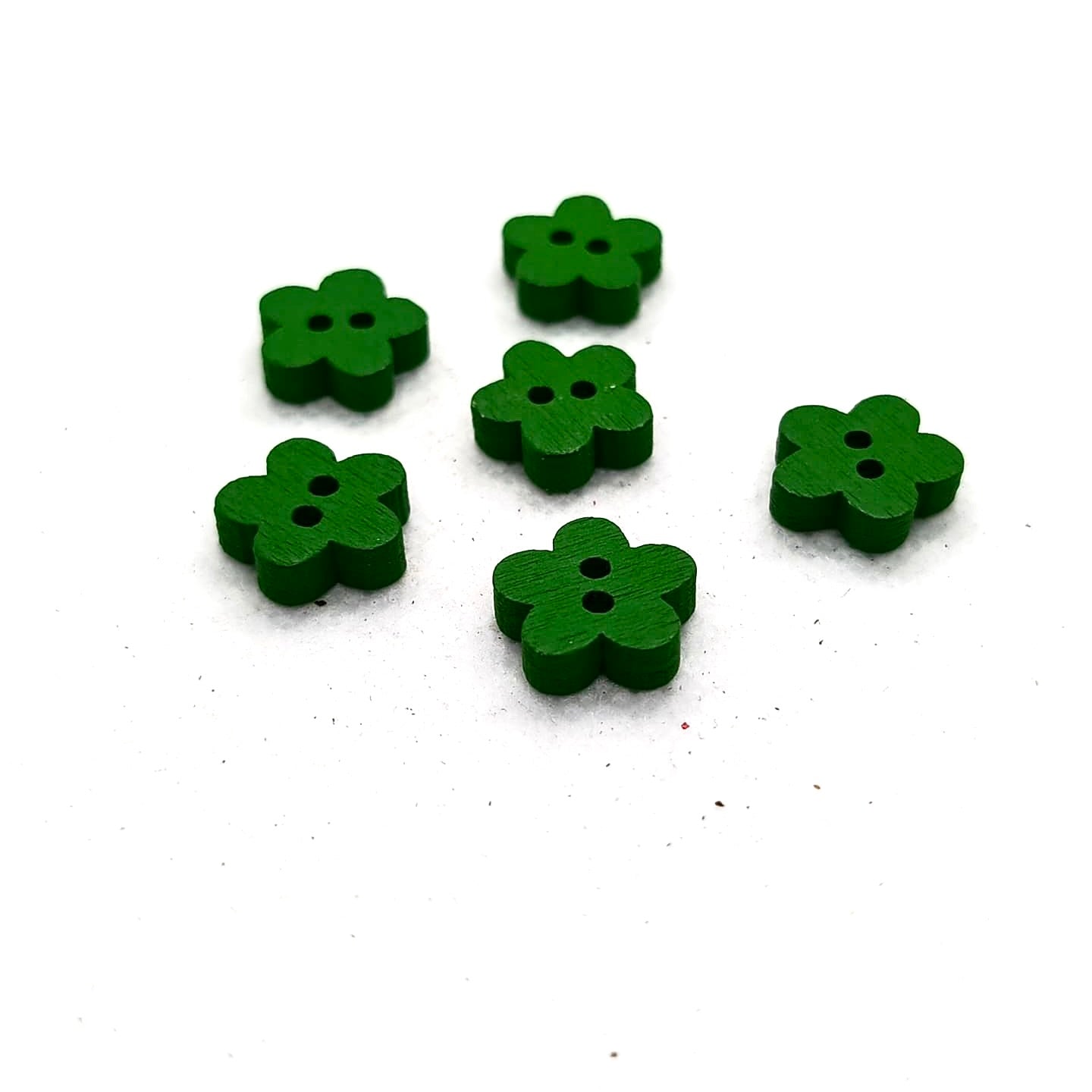 Colorful Wooden Flower Buttons