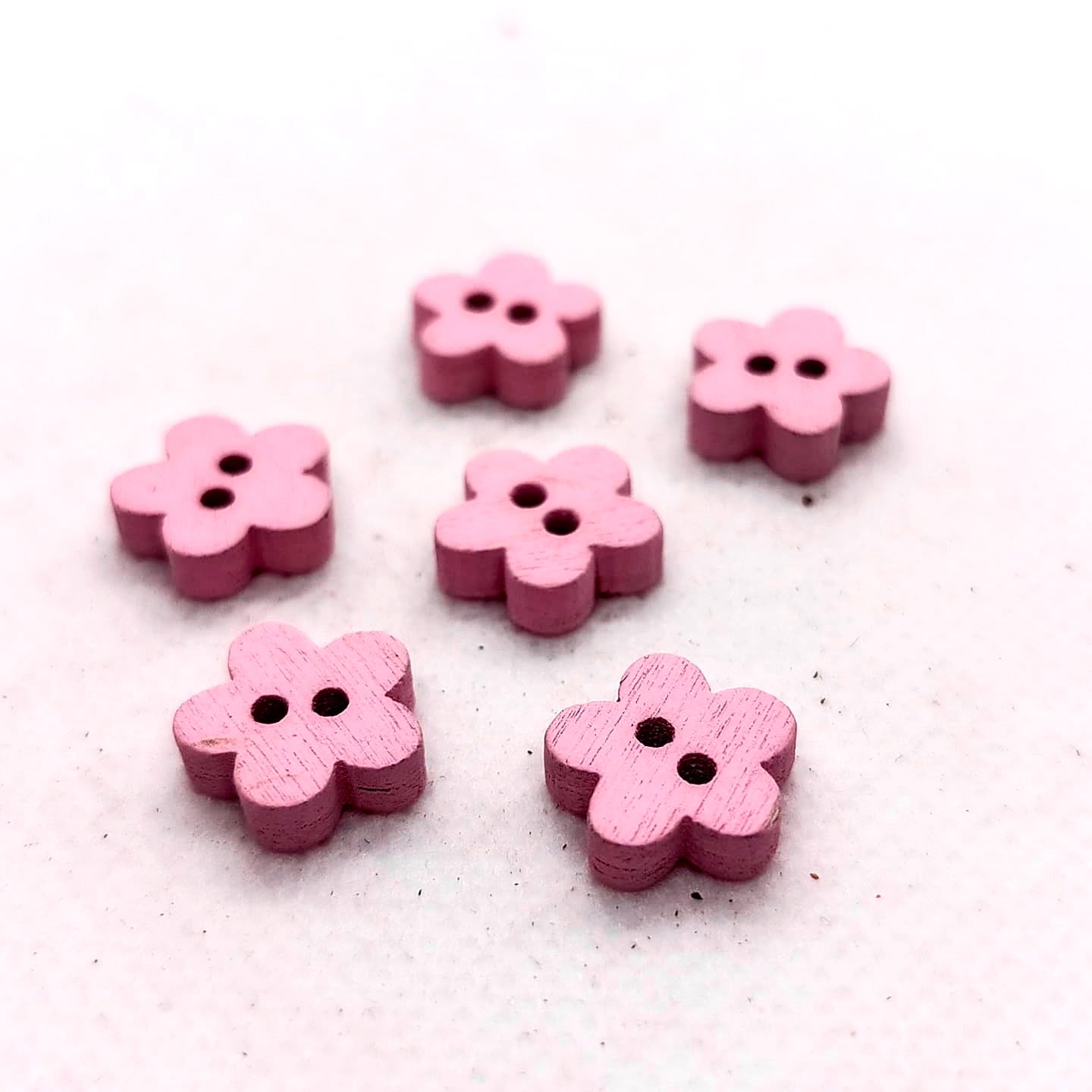 Colorful Wooden Flower Buttons
