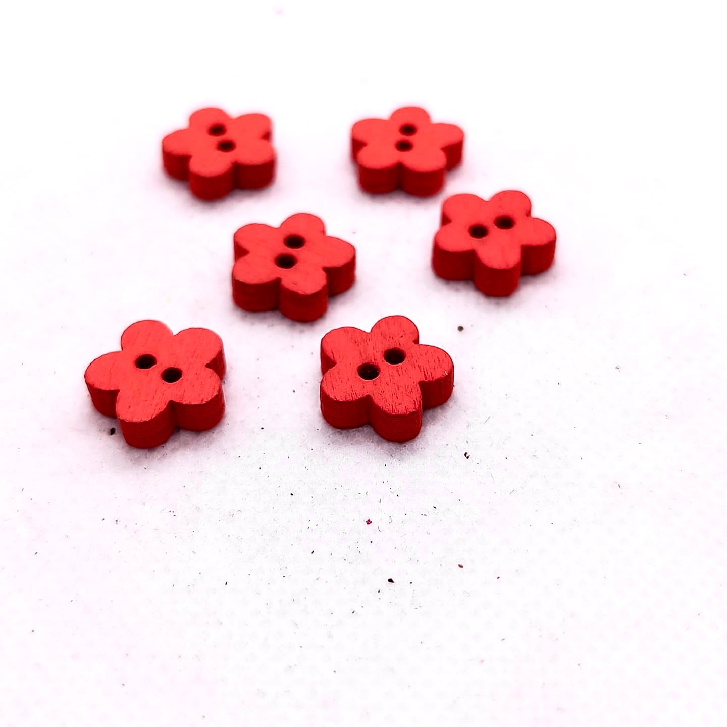 Colorful Wooden Flower Buttons