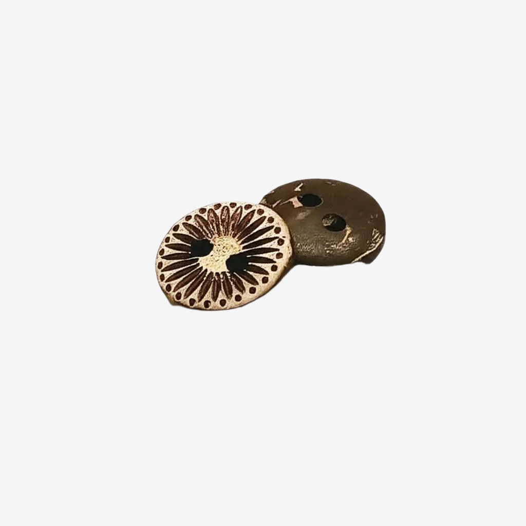 Daisy Carved Coconut Buttons