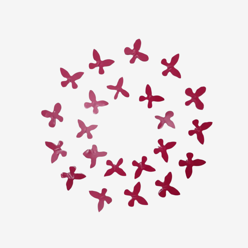 Translucent Butterfly Plastic Buttons