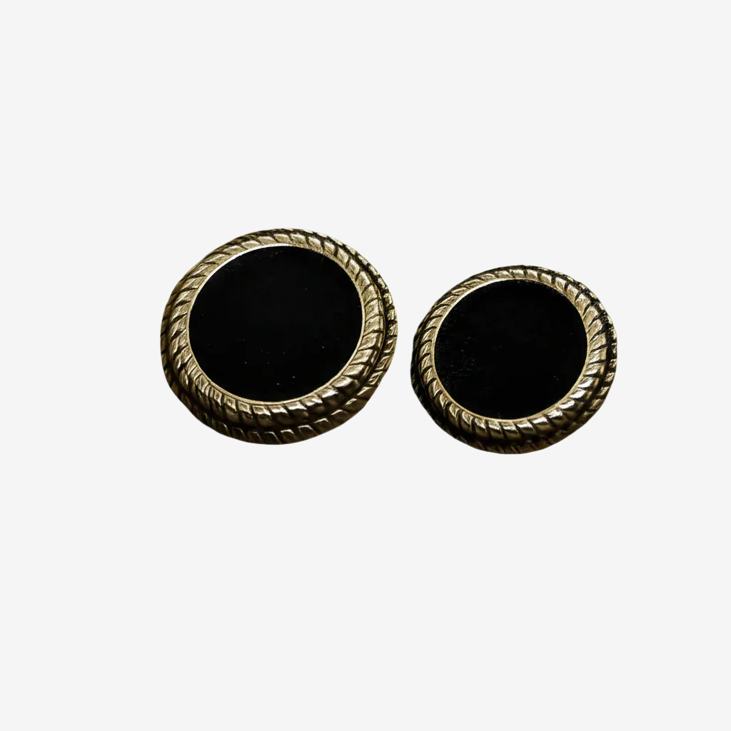 Sophisticated Rope-Edged Metal Buttons