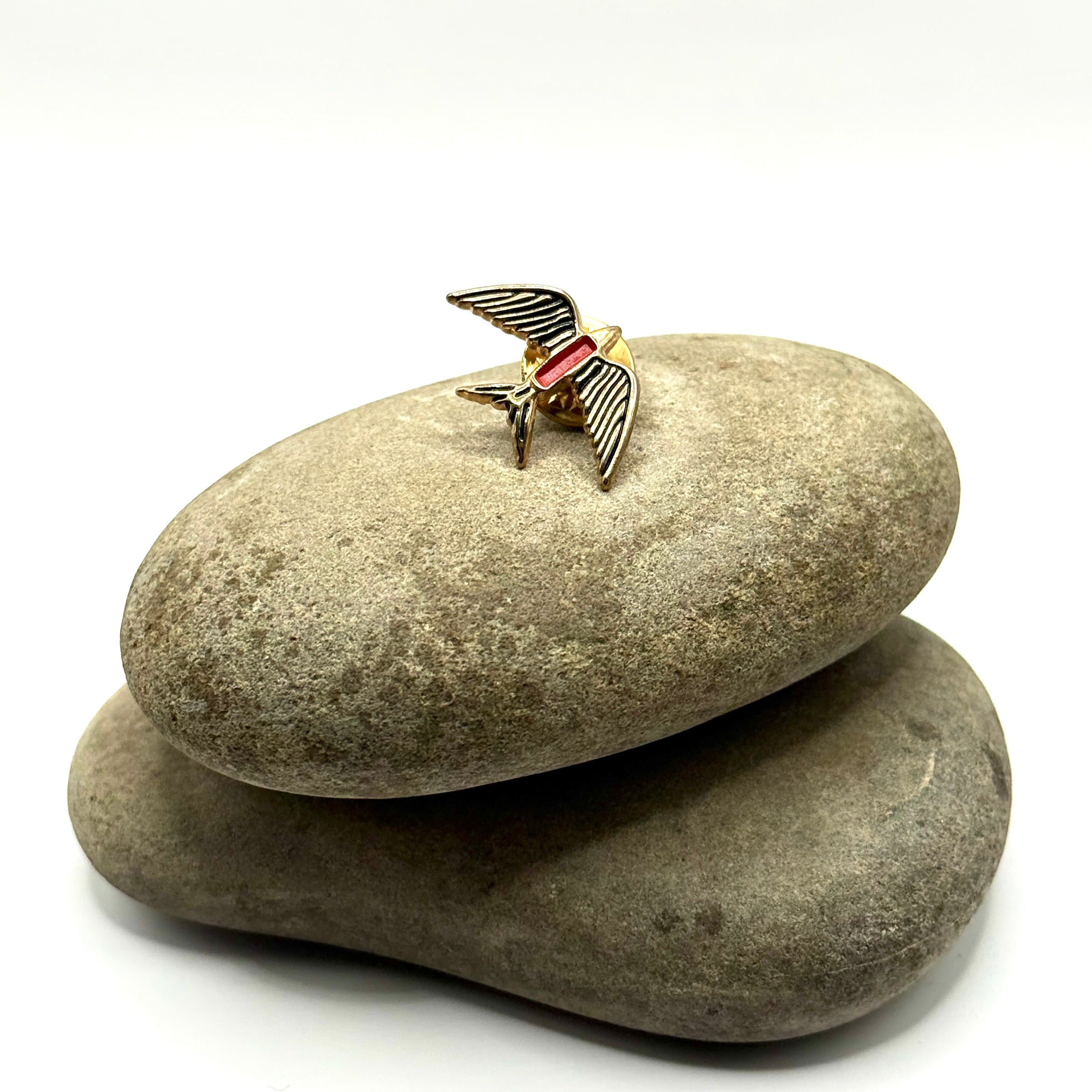 Flying Swallow Enamel Lapel Pin