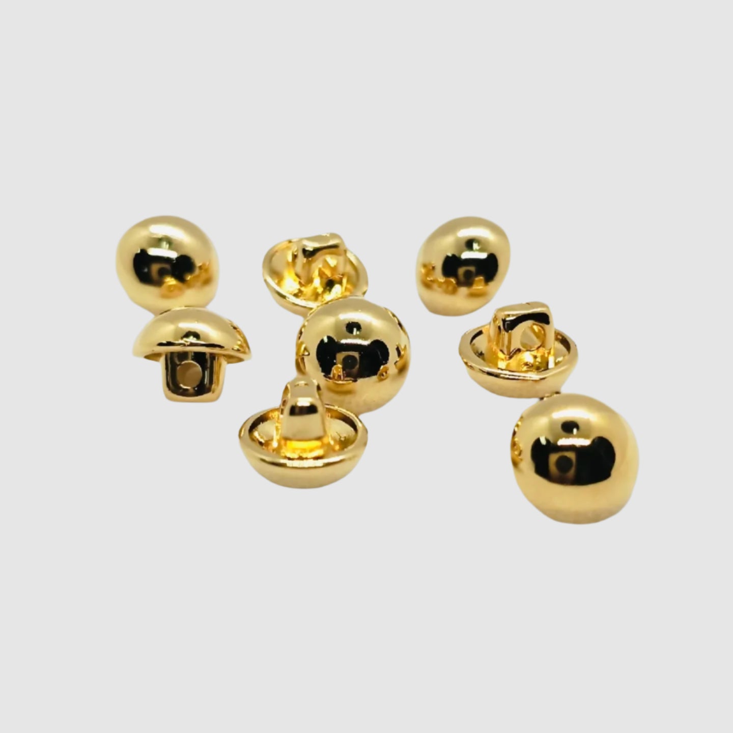Shiny Domed Plastic Shank Buttons