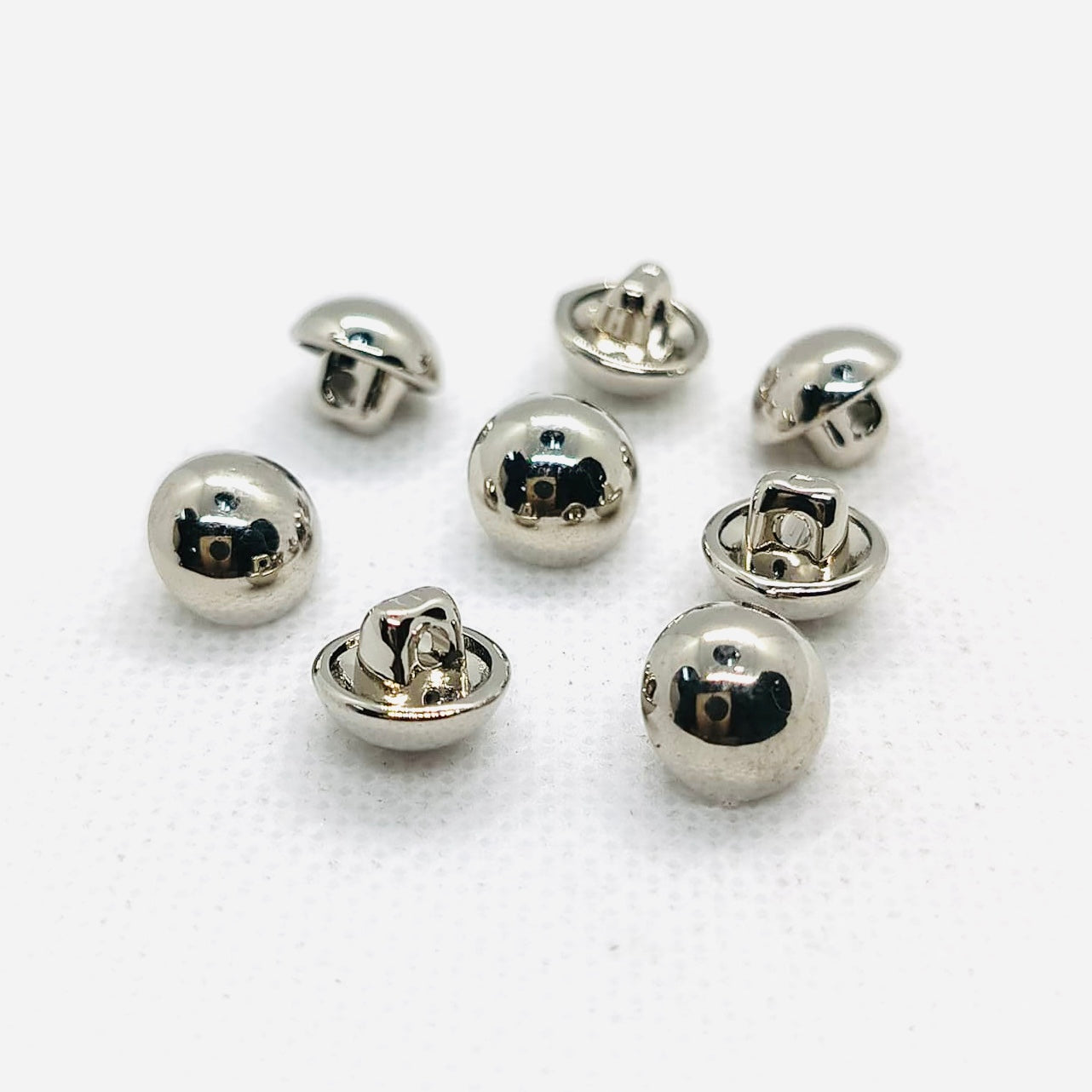 Shiny Domed Plastic Shank Buttons