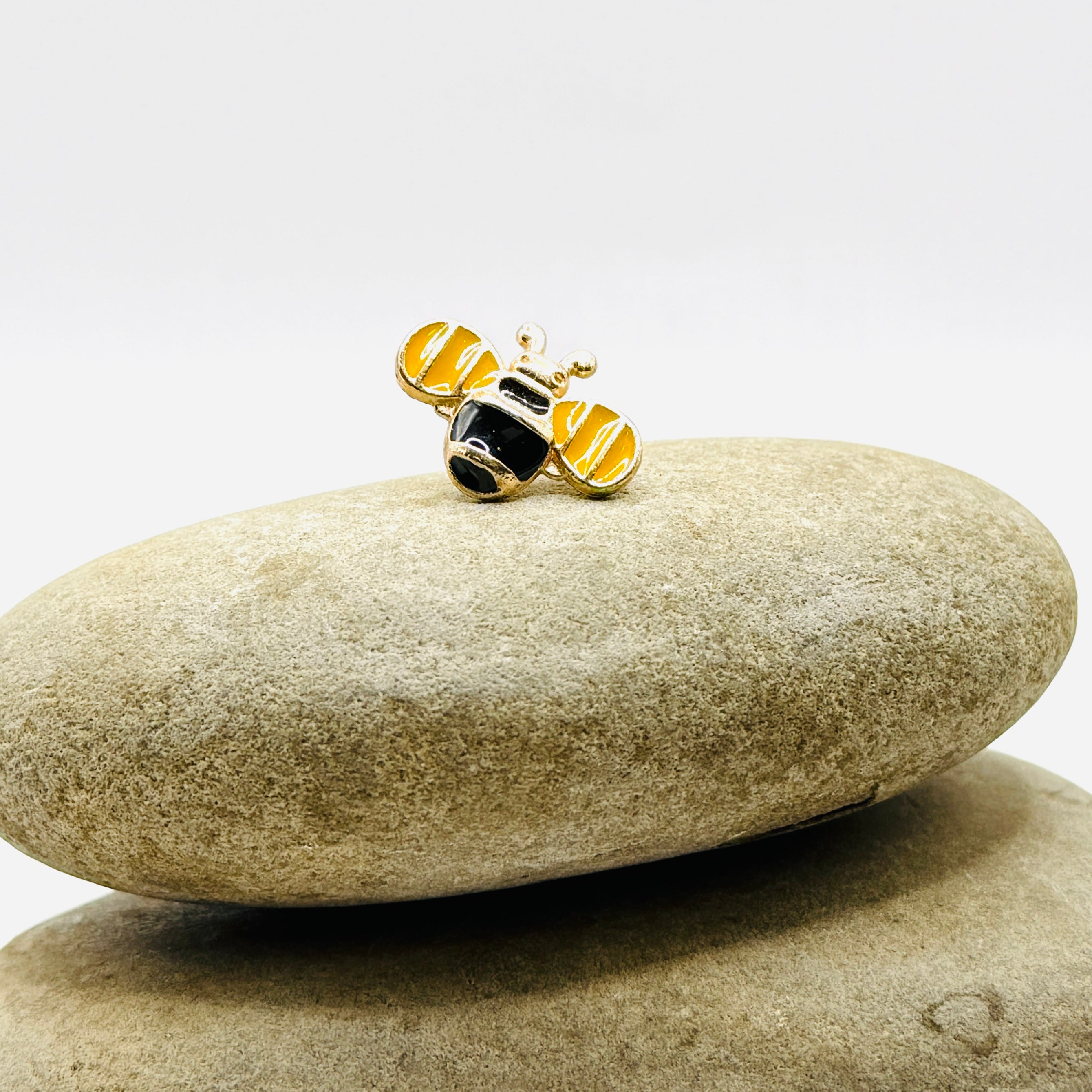 Golden Honeybee Enamel Lapel Pin