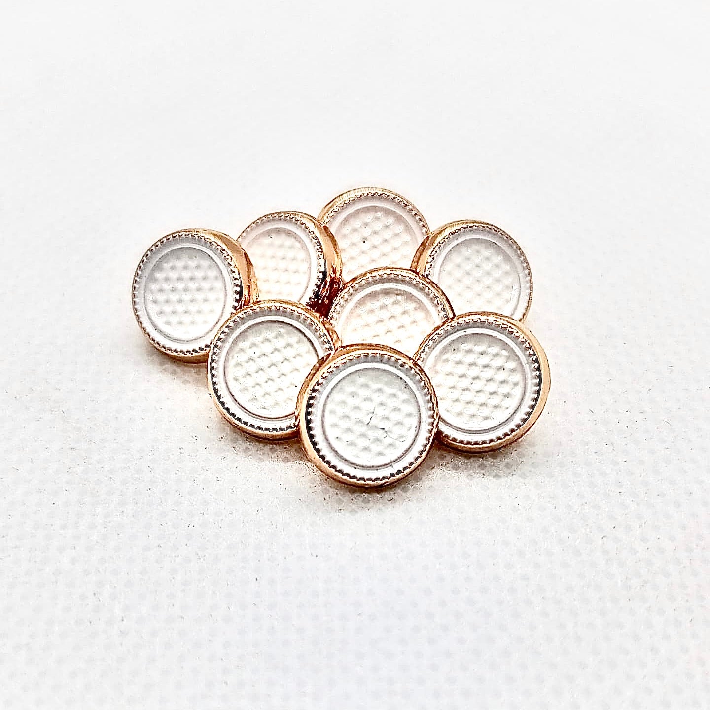Modern Grid Pattern Metal Buttons