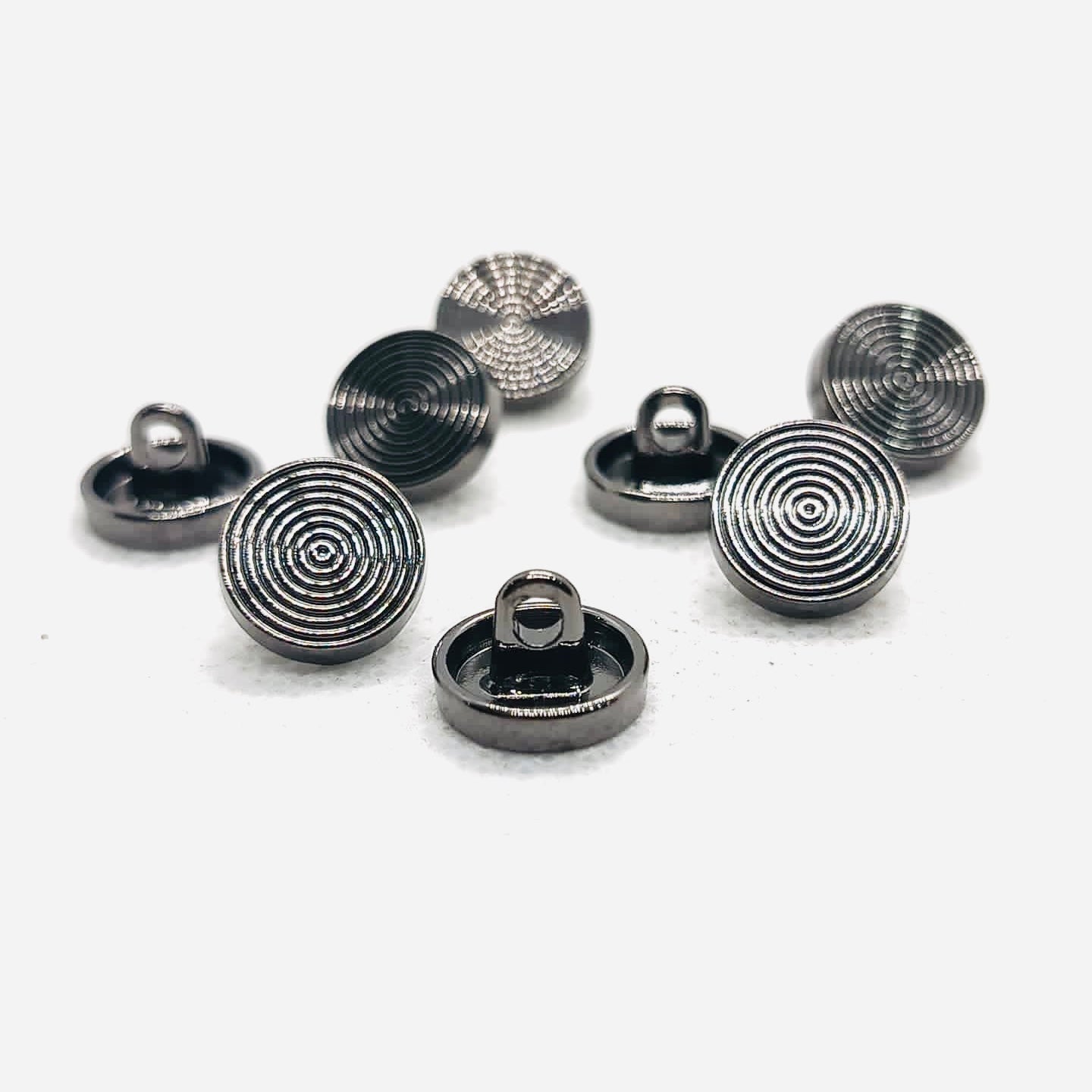 Concentric Ring Gold Metal Buttons