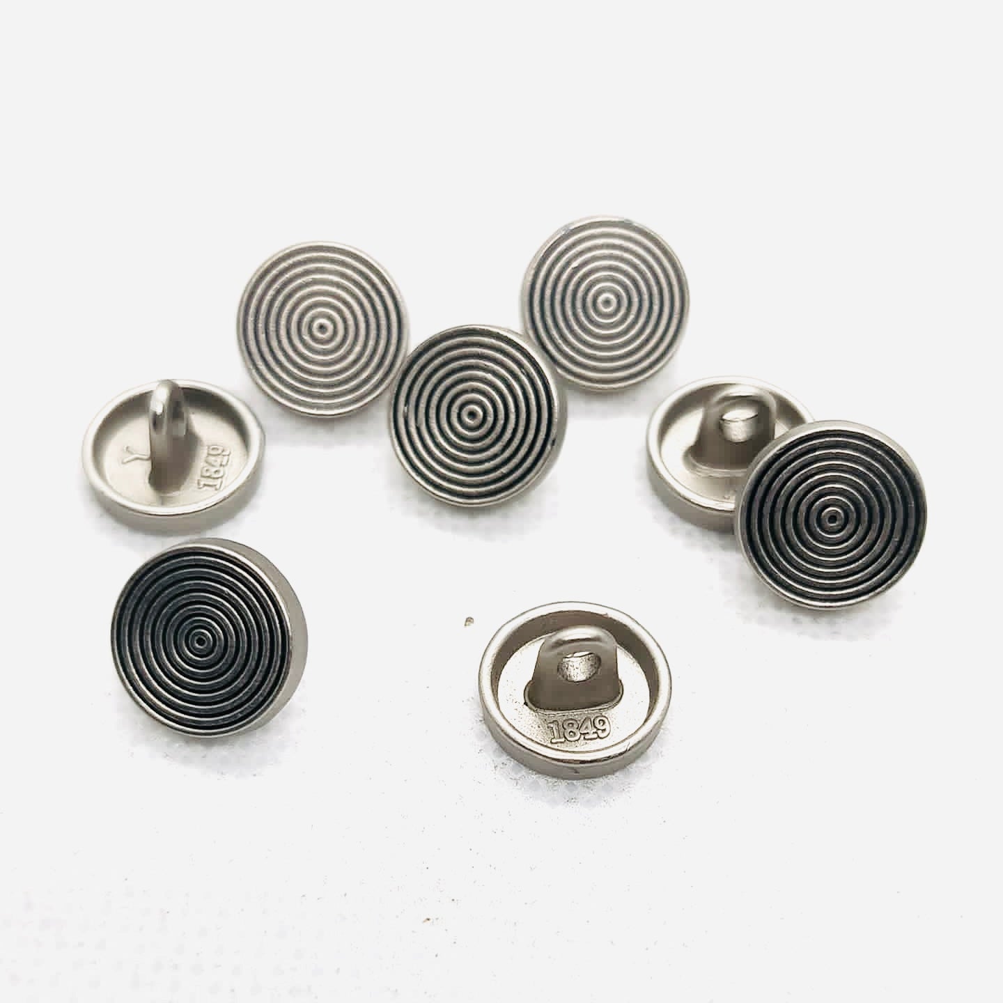 Concentric Ring Gold Metal Buttons