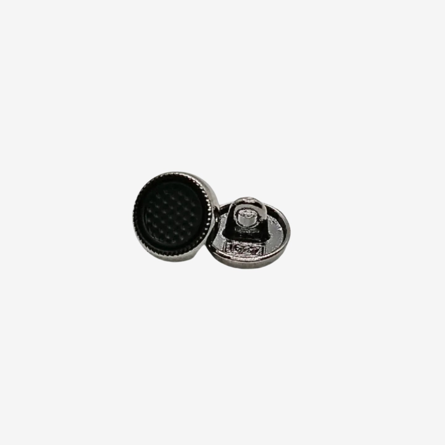 Tactile Black Grid Metal Button