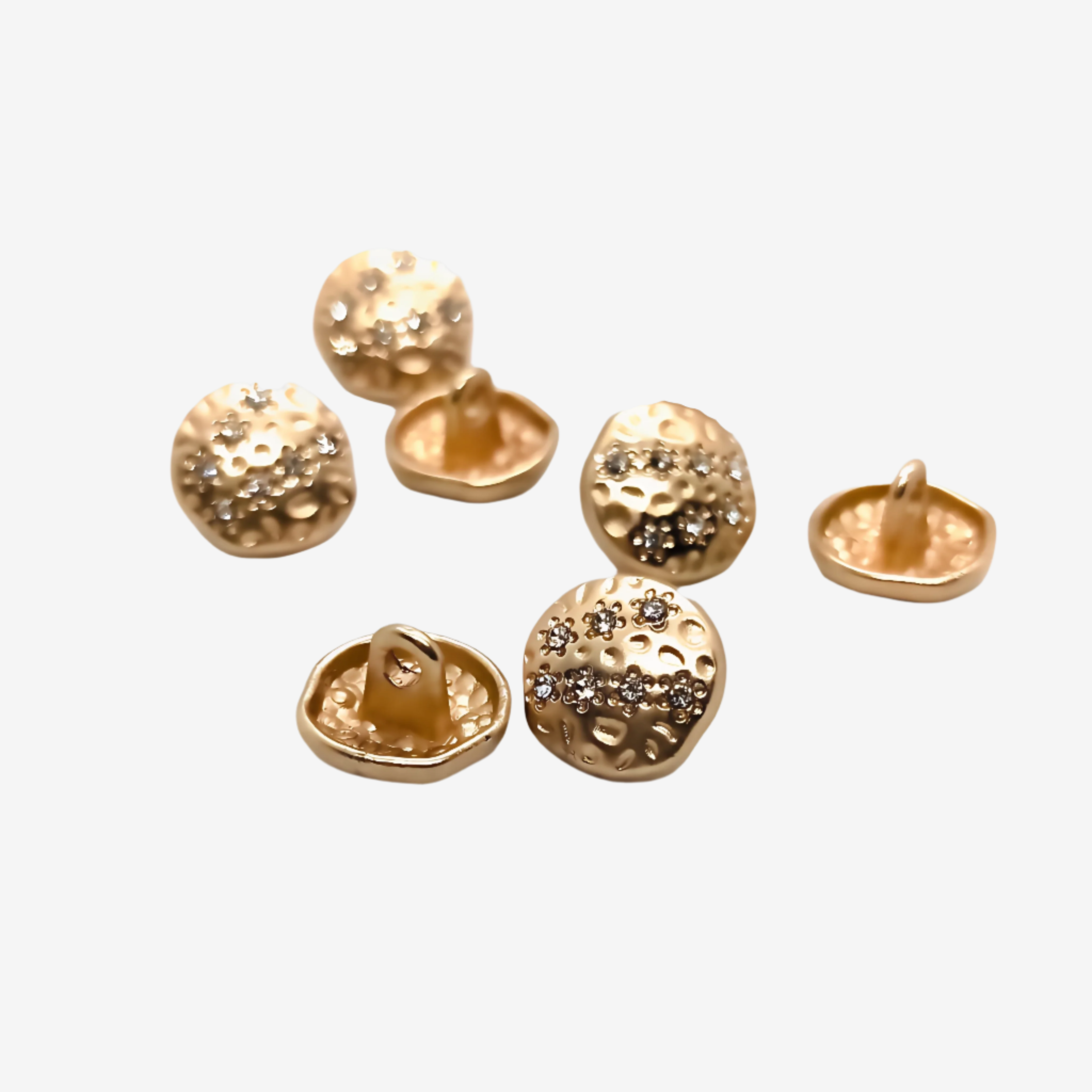 Metal Buttons with Textured Clusters