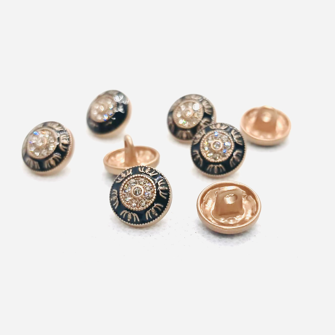 Decorative Metal Buttons with Rhinestone