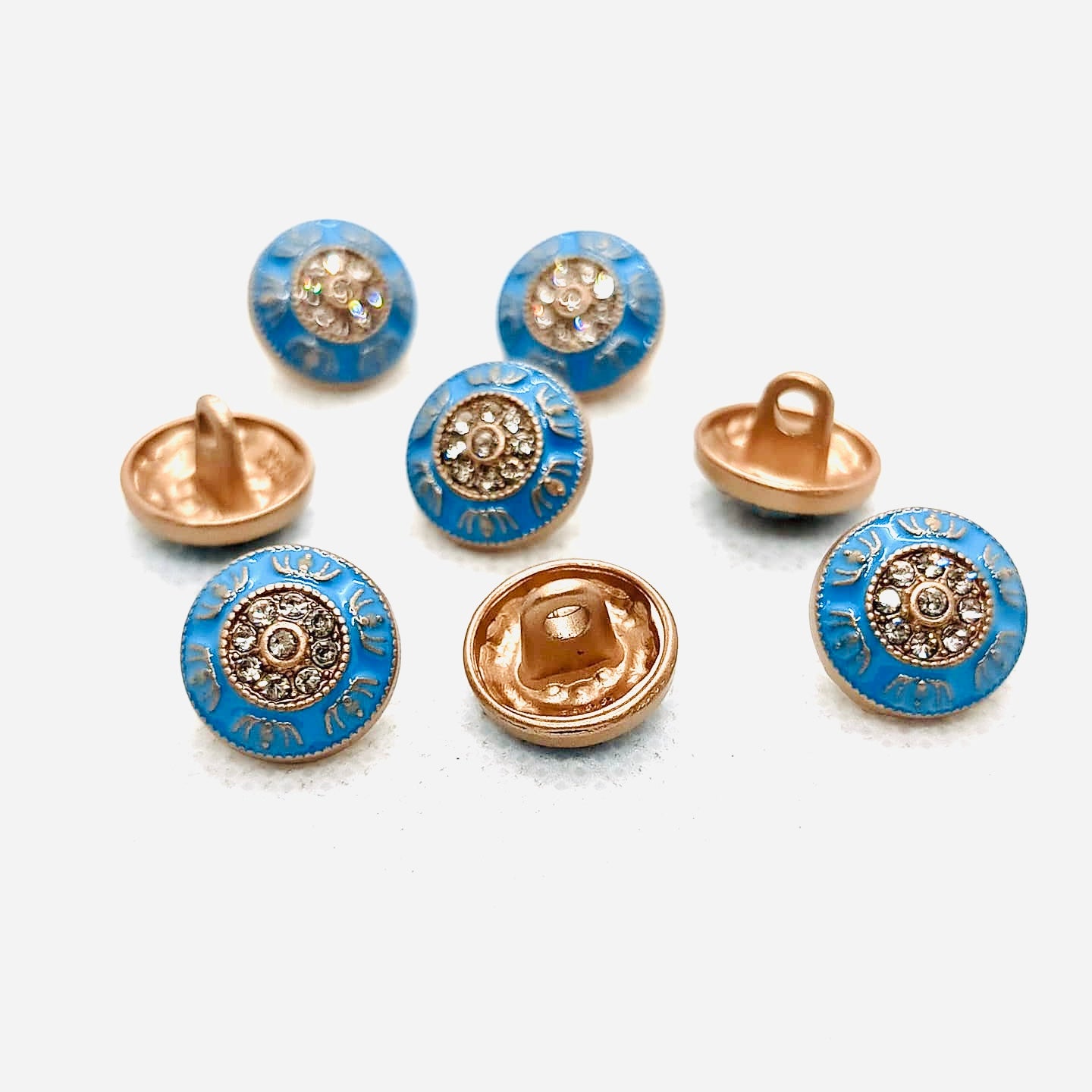 Decorative Metal Buttons with Rhinestone